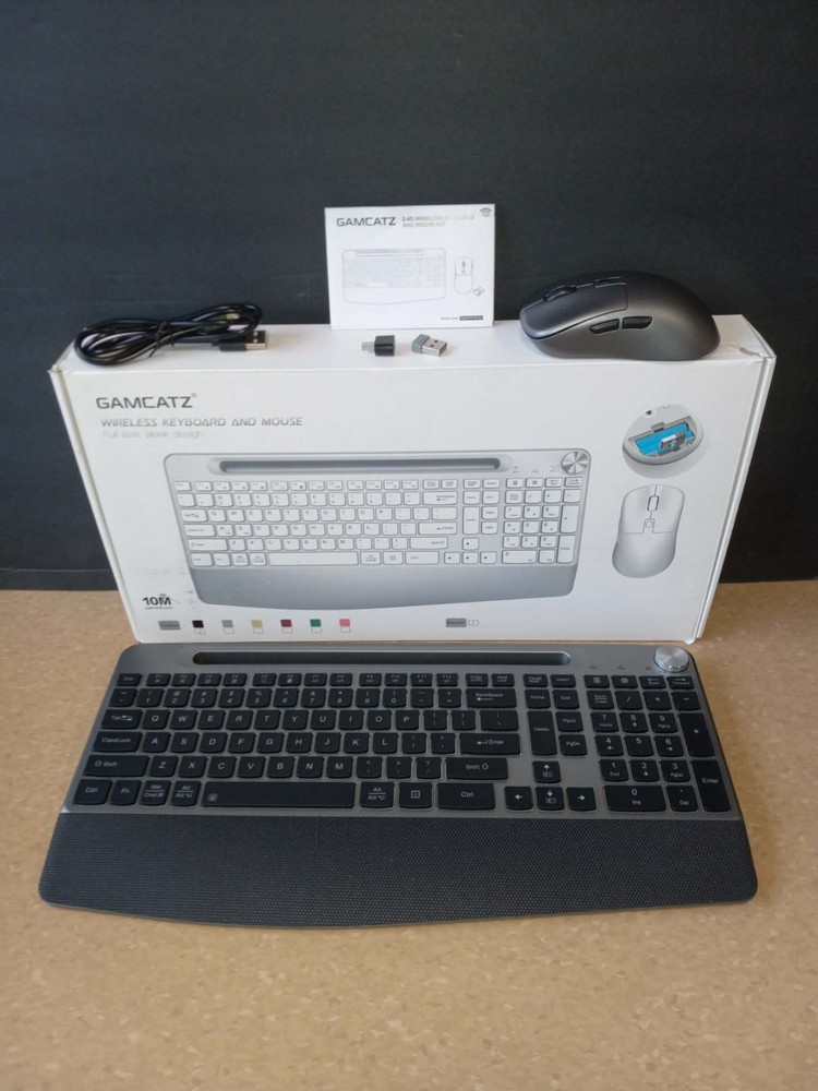 Backlit Rechargeable Wireless Ergonomic Keyboard and Mouse Combo