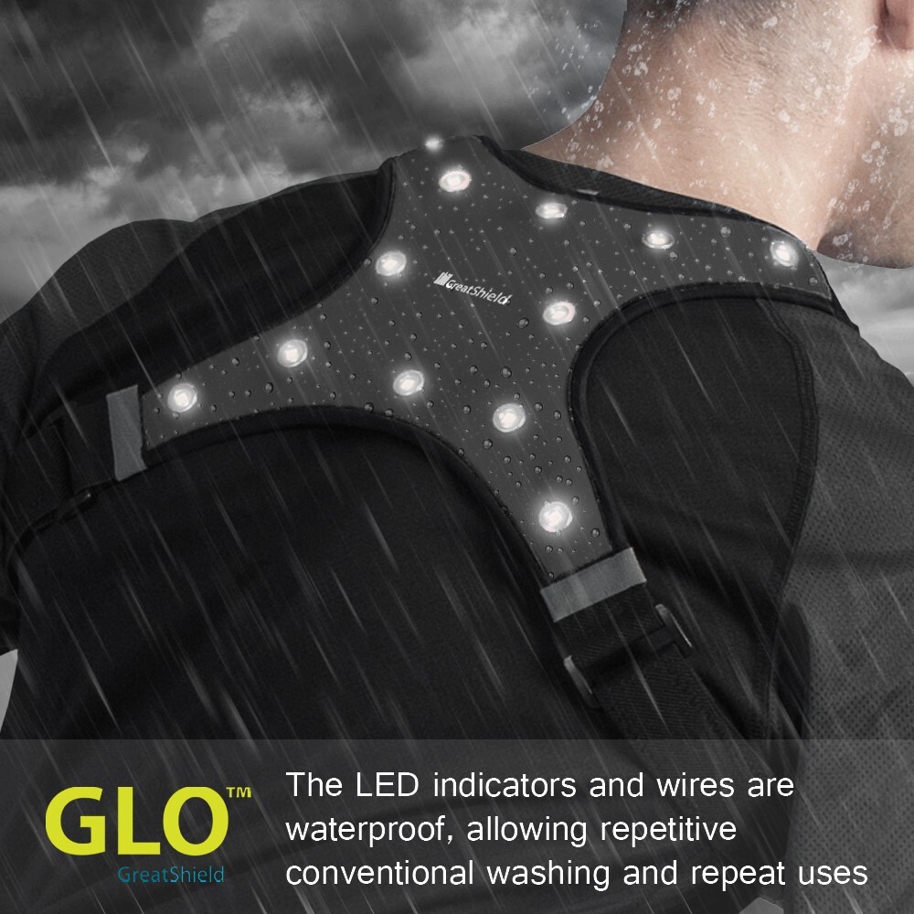 Reflective Outdoor Running Cycling Biking Night LED Light Safety Vest Waterproof
