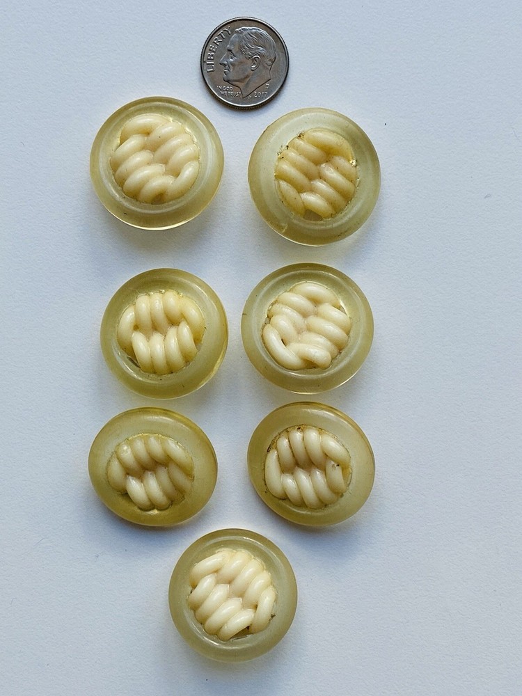 One Dozen Vintage Celluloid Buttons 2472)