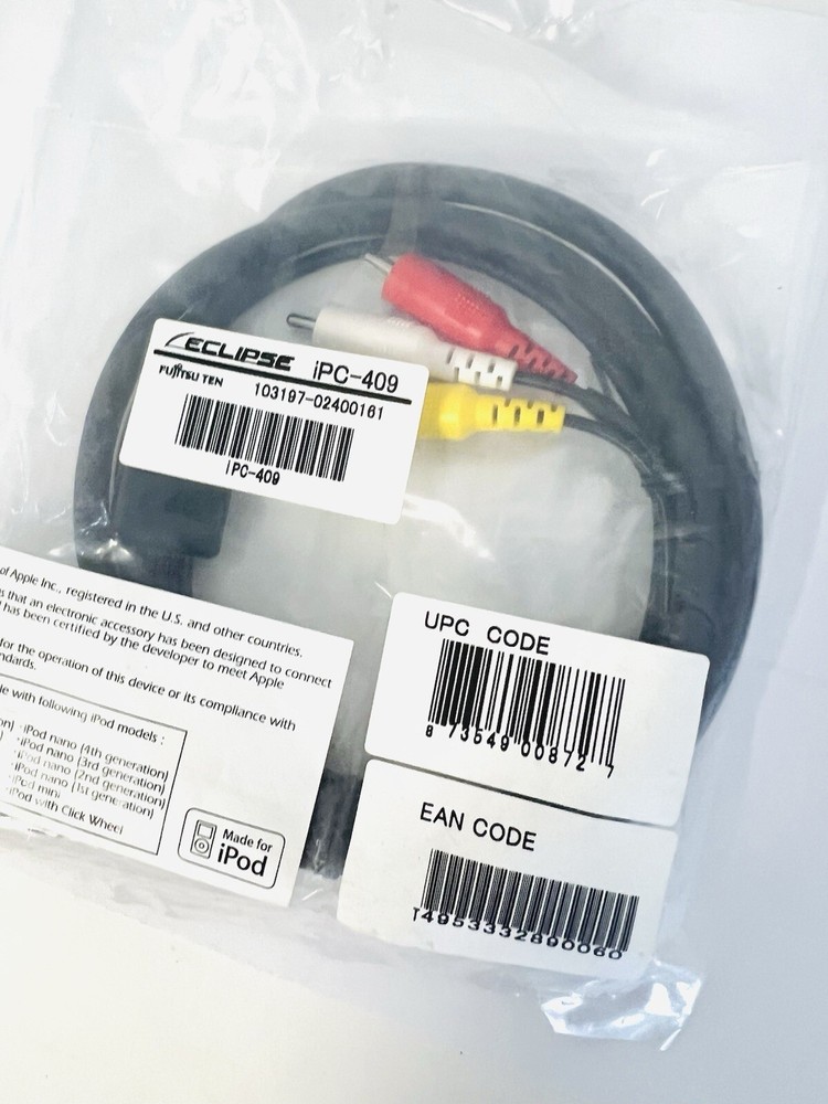 Eclipse IPC-409 iPod Control Cable for AVN4430 Navigation Receiver NEW