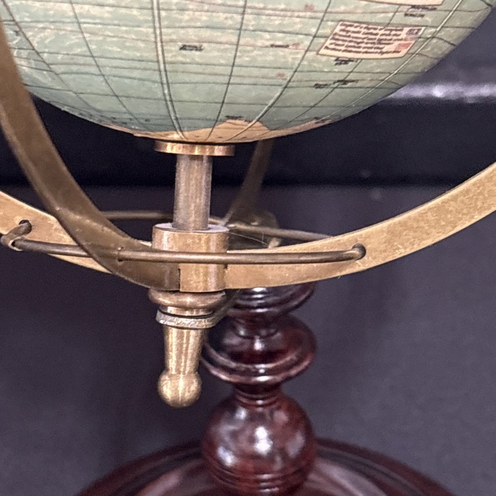 Vintage Weber Costello Co 12” Authentic Models Globe Sphere Brass Frame