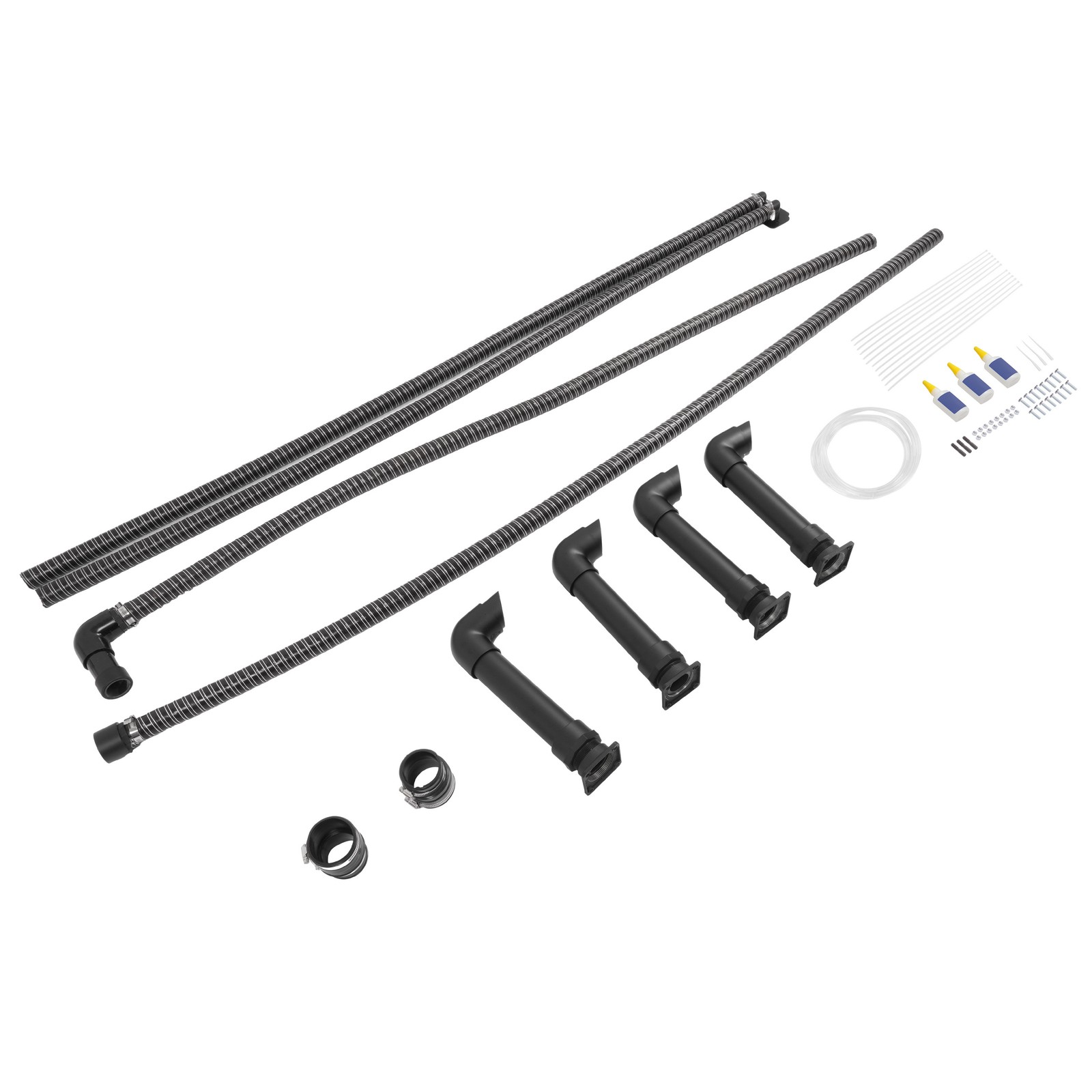 (4) Black Snorkel Kits For Polaris Sportsman 400 500 600 700 800 1994-2014