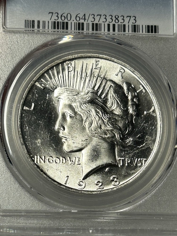 1923 Peace Silver $1 PCGS MS 64 BX20-8