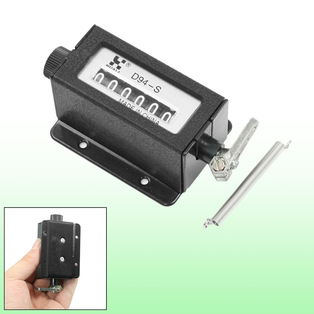 D94-S 0-999999 6 Digit Rotary Knob Resettable Mechanical Pulling Counter