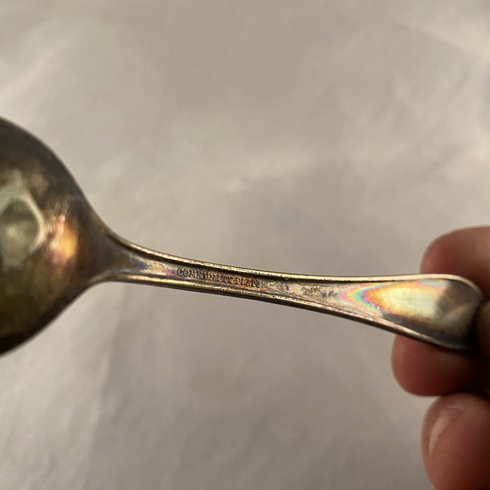 Community Plate Tea Spoon Sheraton Pattern Silverplated Silver Plated