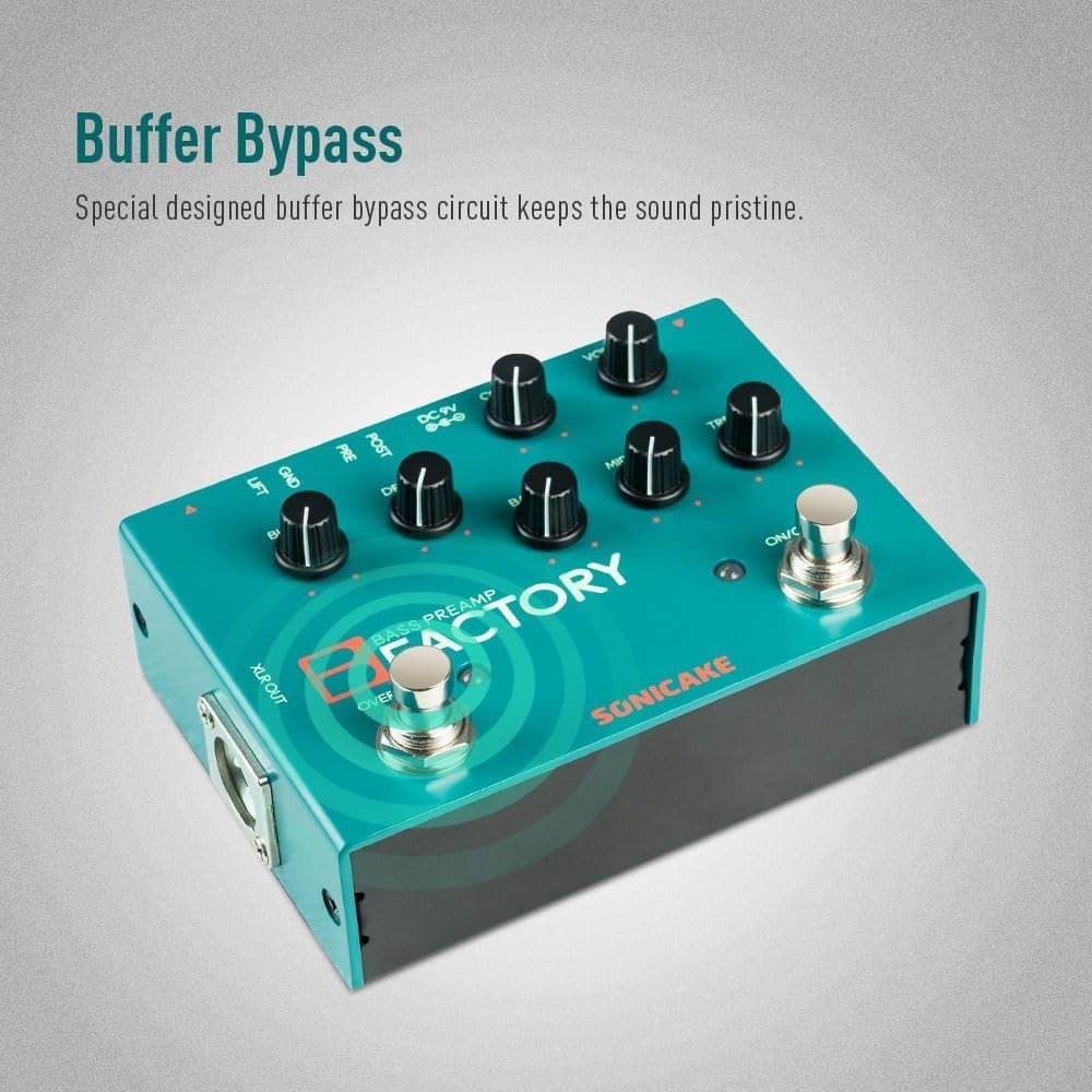 Bass Pedal with Overdrive and Compression Effects