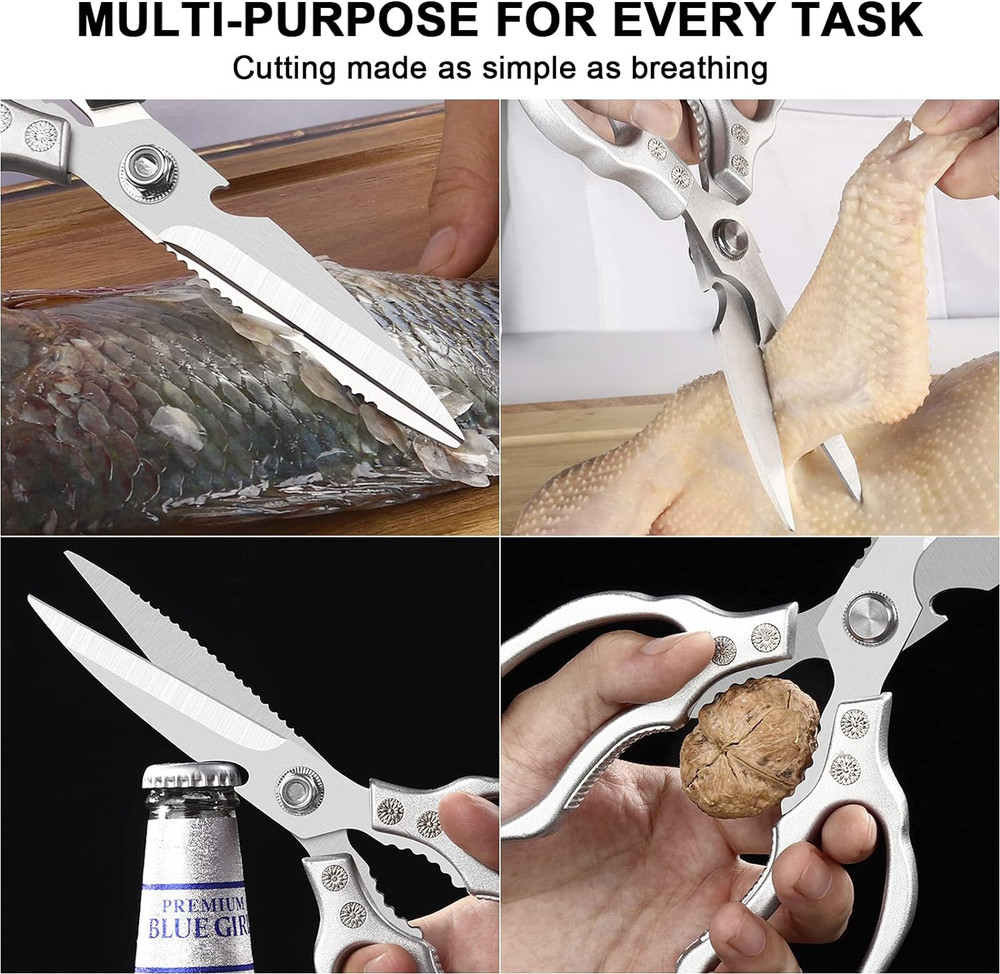 Kitchen Scissors, Multi-Purpose Kitchen Shears, Heavy Duty Dishwasher Safe Food