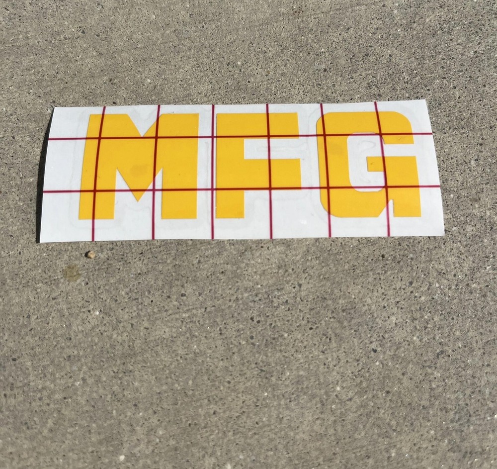 MF Ghost Vinyl Decal. Initial D Sequel. YELLOW  MFG