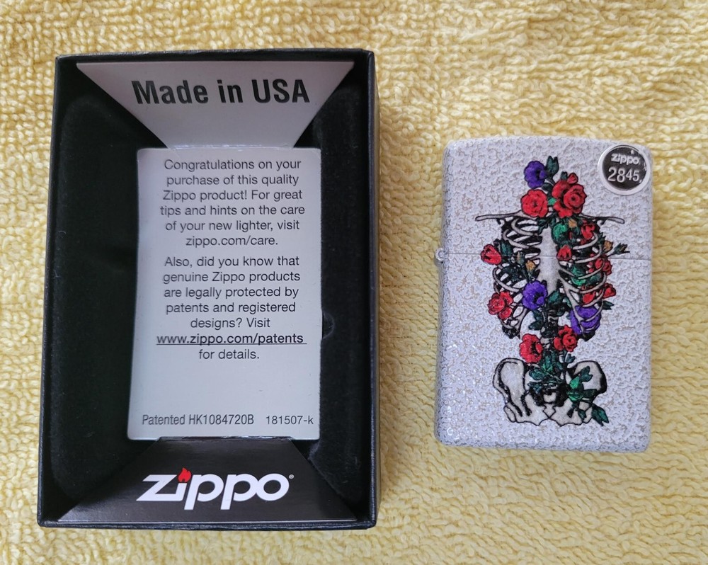 ZIPPO Floral Skeleton Design 49252 LIGHTER