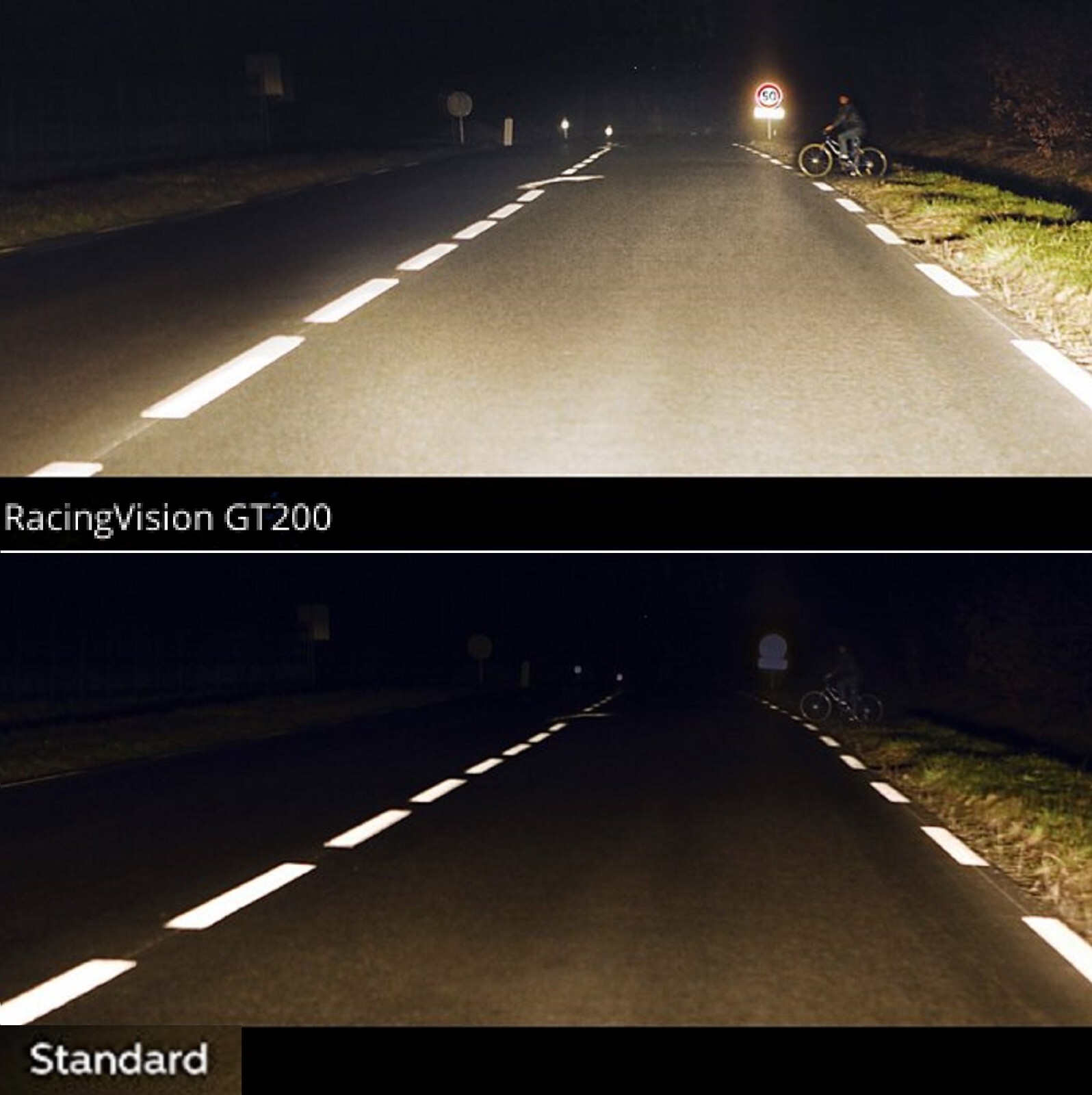 Philips Racing Vision GT200 H7 55W Two Bulbs Headlight High Beam Replacement OE