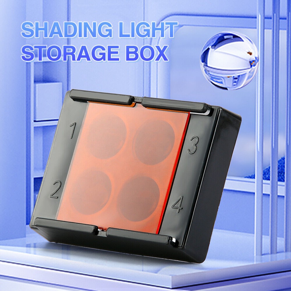 4/8 Holes Dental Storage Box Teeth Patch Shading Light Case Resin Molar Boxes