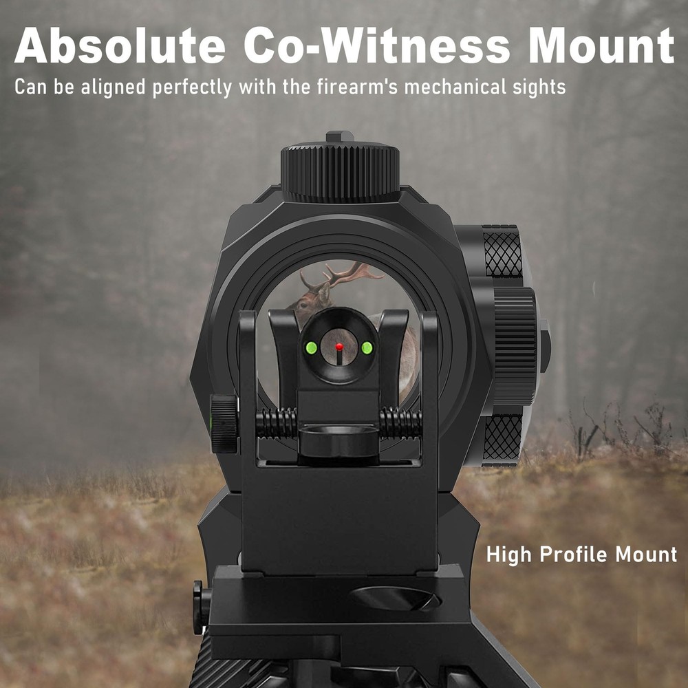 UUQ Prince7 Compact Red Dot Sight, Motion Awake 2 MOA COMPACT, BLACK
