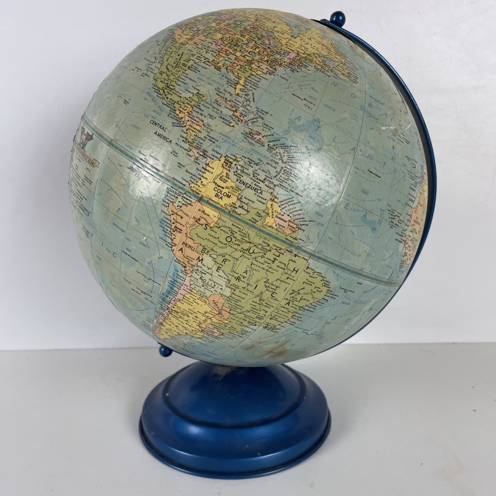 Replogle Comprehensive 10" Globe Cold War Era Soviet Union USSR East Germany