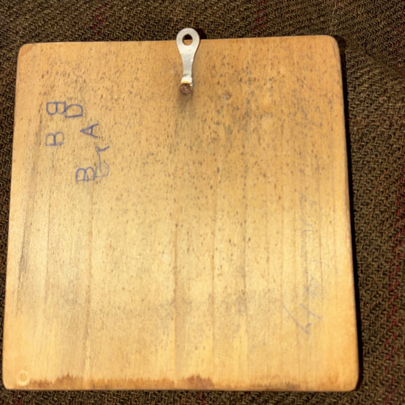 Vintage Copper Metal Embossed Sailing Ship On Wooden Plaque 3D 4.75” Square