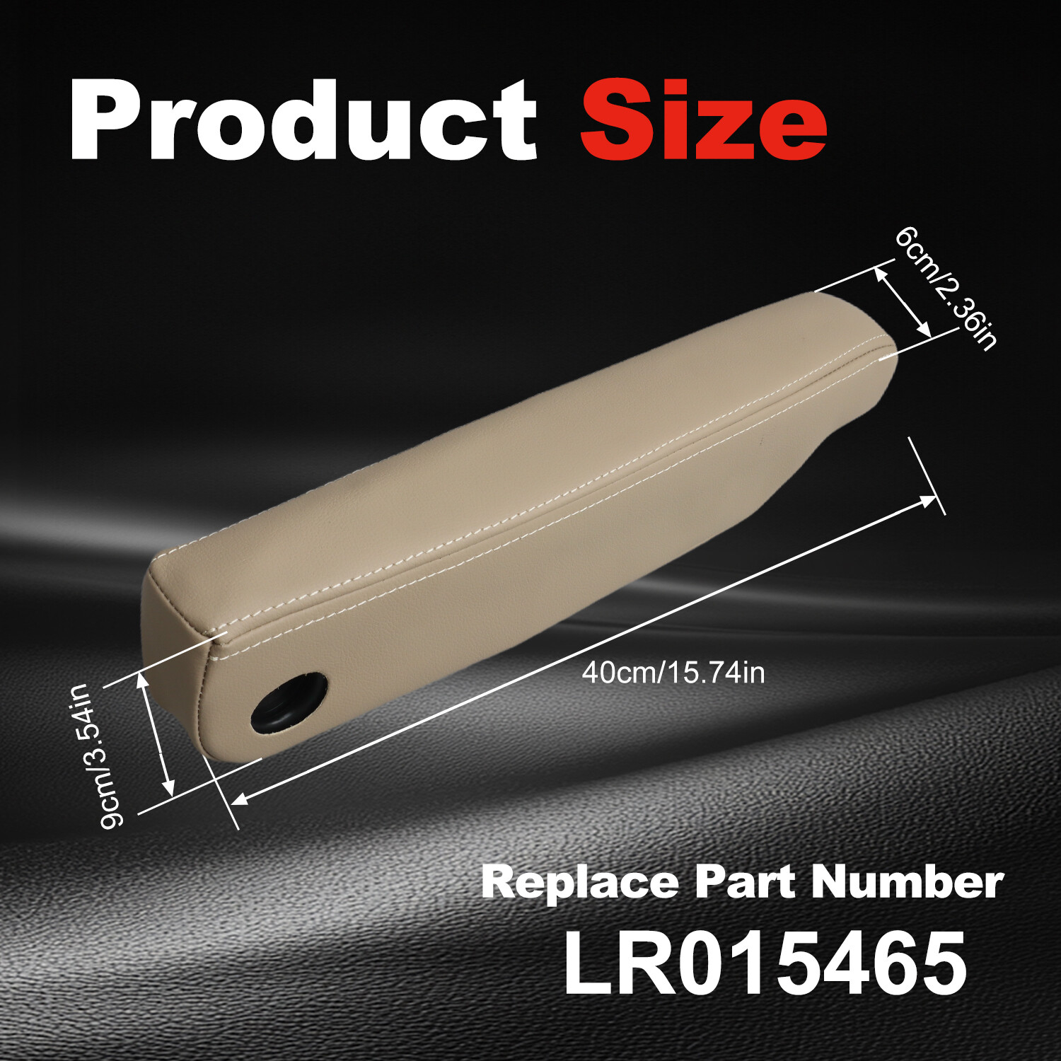 Front Seat Armrest Left Driver Side for Land Rover LR3 2005 LR4 2010-16 Beige