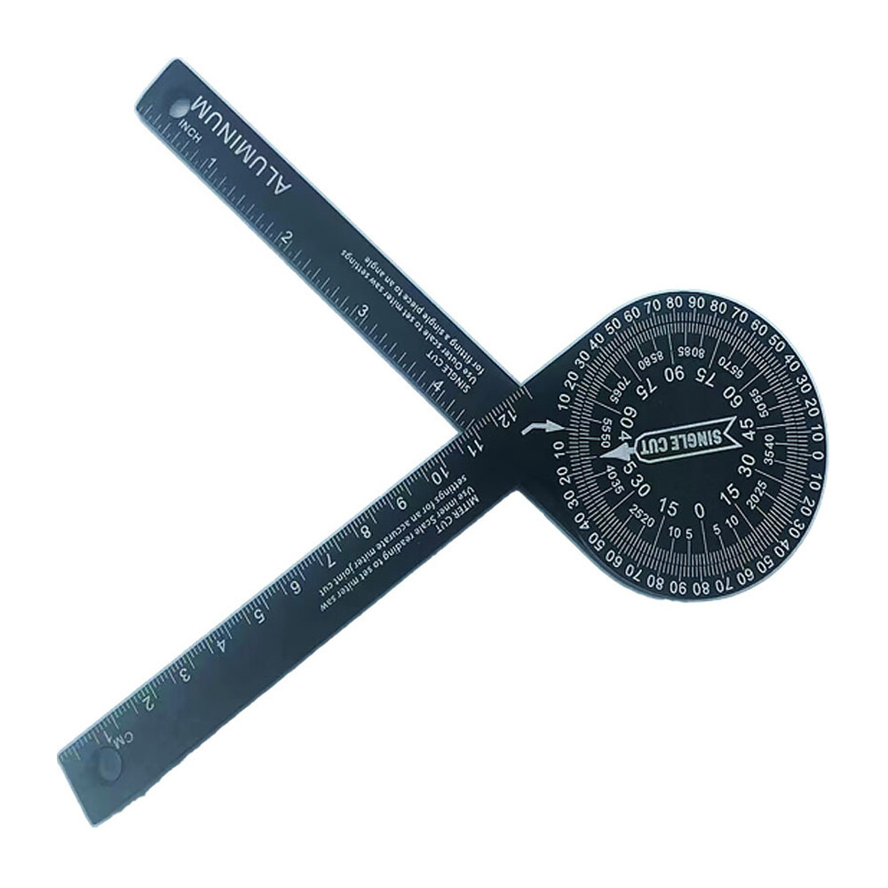 Aluminum Angle Finder Precision Laser Rust Proof Miter Saw Protractor 7-In ~