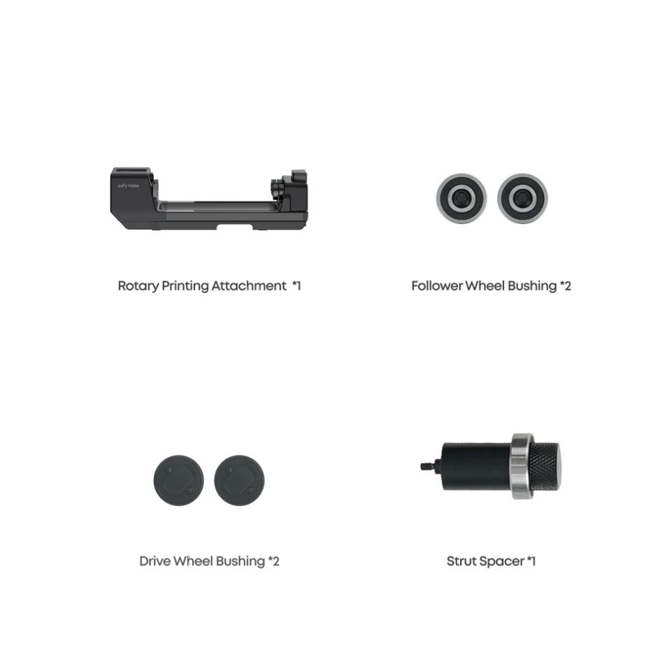 eufyMake Rotary Printing Attachment for UV Printer E1 + Rotary Materials Kit