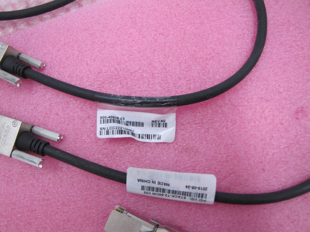 Lot of 5 - Cisco STACK-T2-50CM V03 Stacking Cable