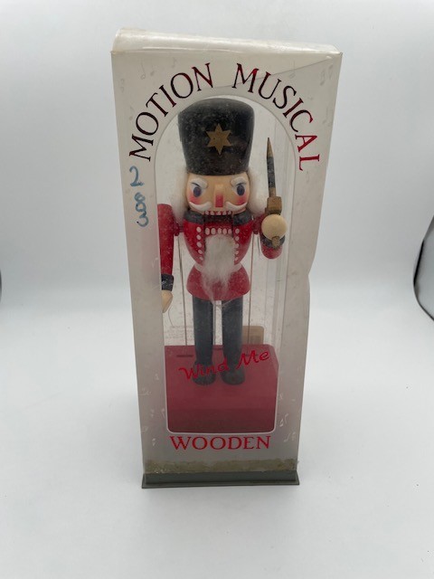 Wooden Motion Musical Nutcracker with Original Box