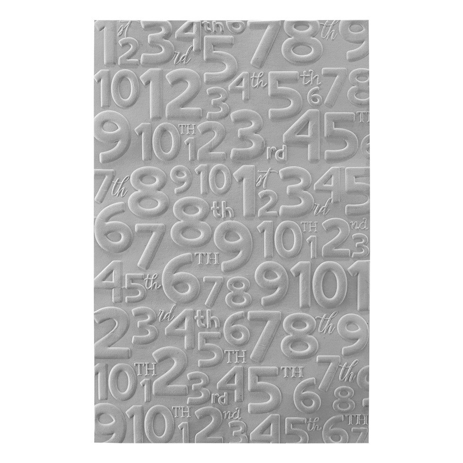 Spellbinders 3D Embossing Folder E3D-150 Classic Pooh Birthday Numbers