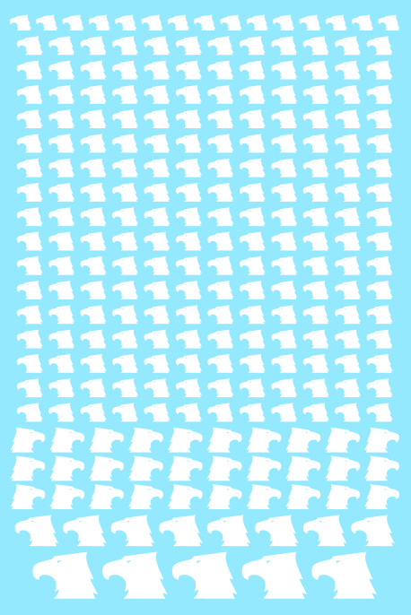 A6 - White Birds Transfer Sheet