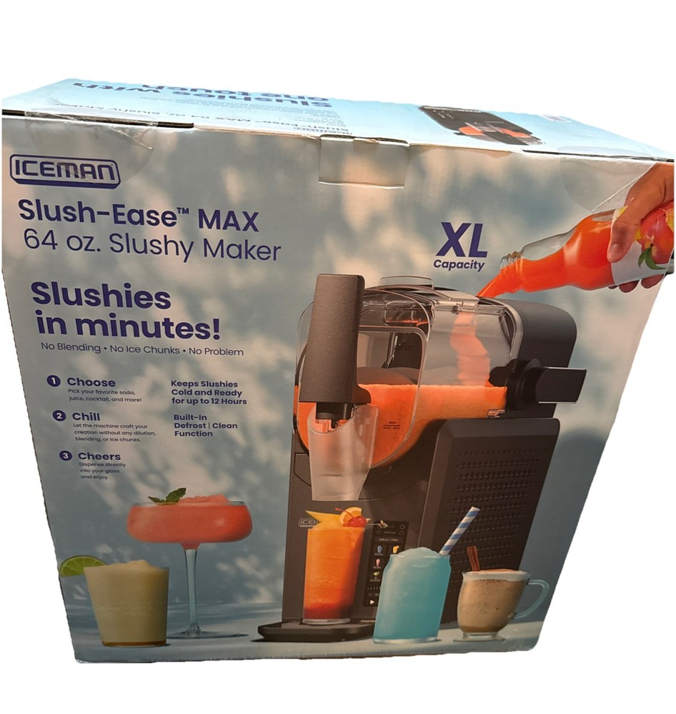 Iceman Slush-Ease Slushy Maker with Customizable Thickness, 64oz, Black