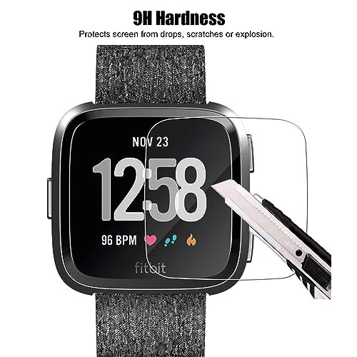 (4 Pack) For Fitbit Versa (2018) / Versa Lite Smartwatch Tempered Glass Screen
