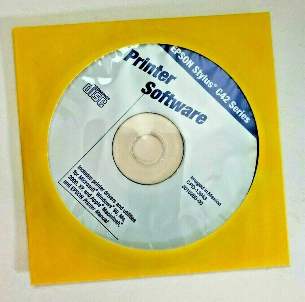 EPSON Stylus C42 Series Printer Software Drivers and Utilities Disc
