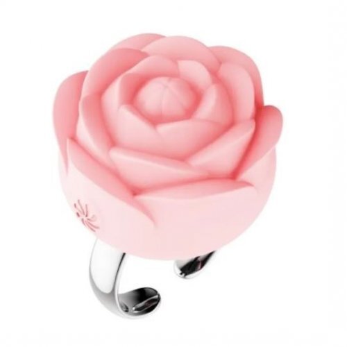Fiore Vibrating Rose Ring - Pink
