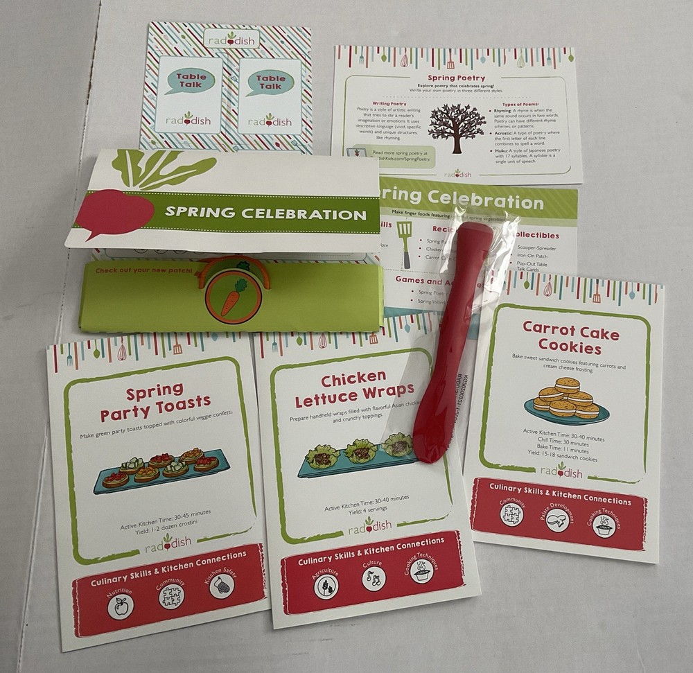 Raddish Kids Cooking Spring Celebration With Scooper Spreader & Patch
