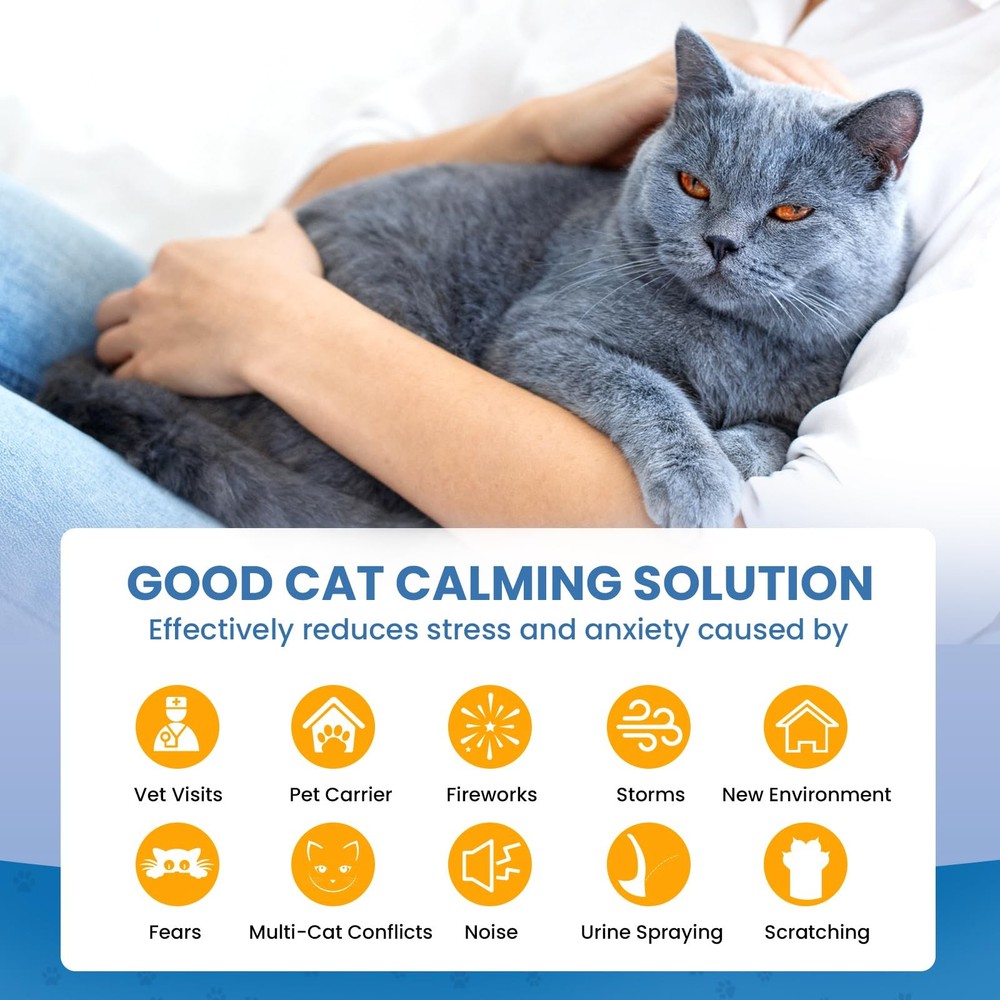 Yirr Cat Calming Diffuser, 4 in 1 Kitten Pheromones 2Diffuser 2Refill