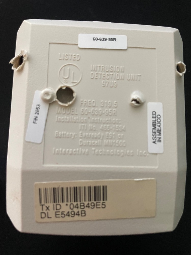 Interactive Technologies Wireless Intrusion Detection 97U9 Motion Mod 60-639-95R