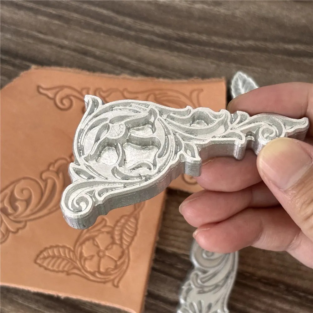 3Pcs 3D Flower Pattern Leather DIY Embossing Stamps Carving Pressing Tools