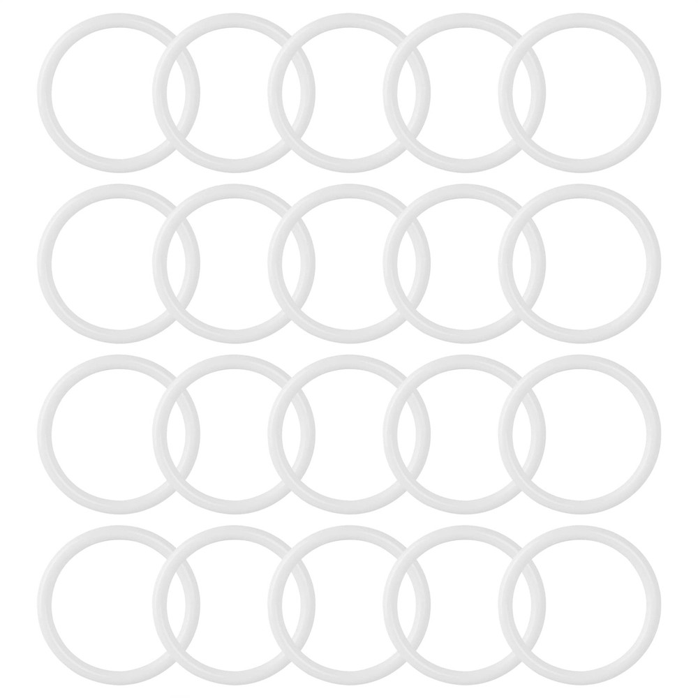 Framendino, 30 Pack 2 Inch White Plastic Catcher Ring Round 30 Pack, 2"