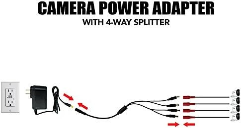 Night Owl Security Camera Adapter with 4-Way Splitter