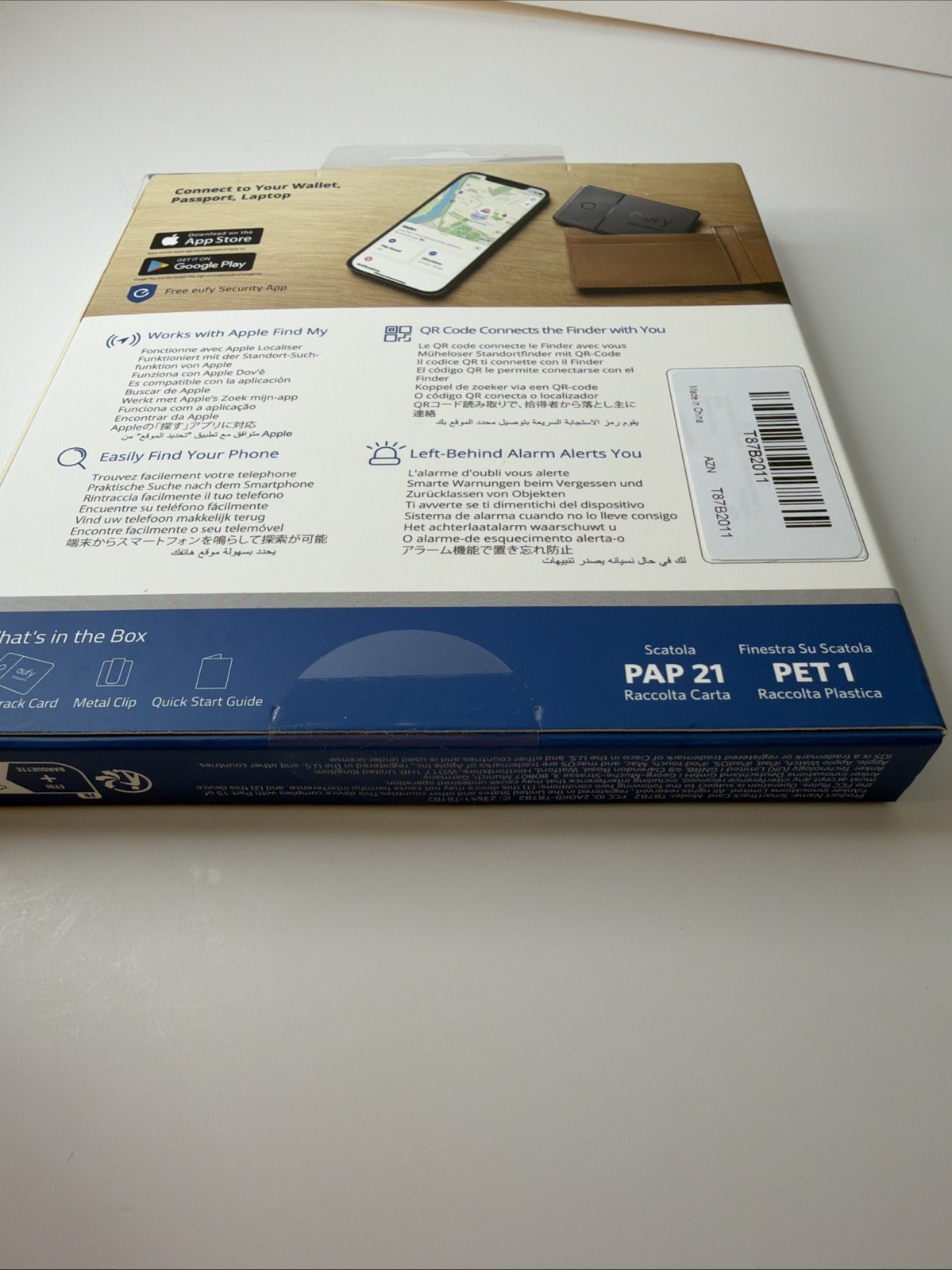 eufy by Anker SmartTrack Card Wallet Tracker Phone Finder Work W/ Apple Find My