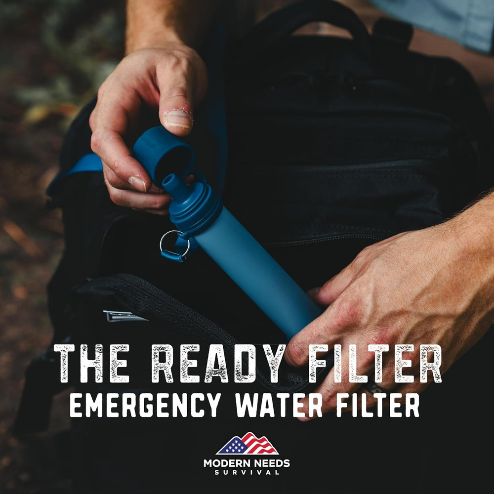 Ready Filter Personal Water Filter Straw | Backpacking Water Filter for Hiking &
