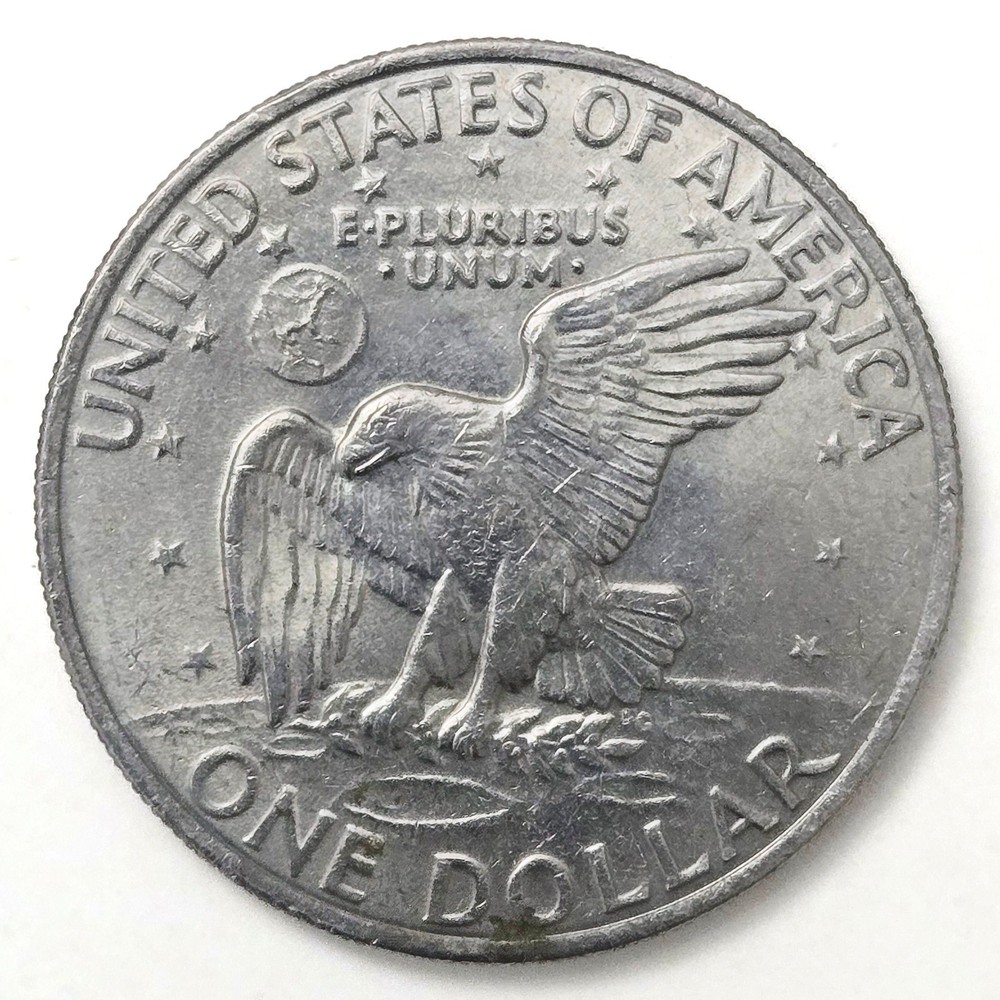 1971 $1 Eisenhower One Dollar Eagle Over Moon