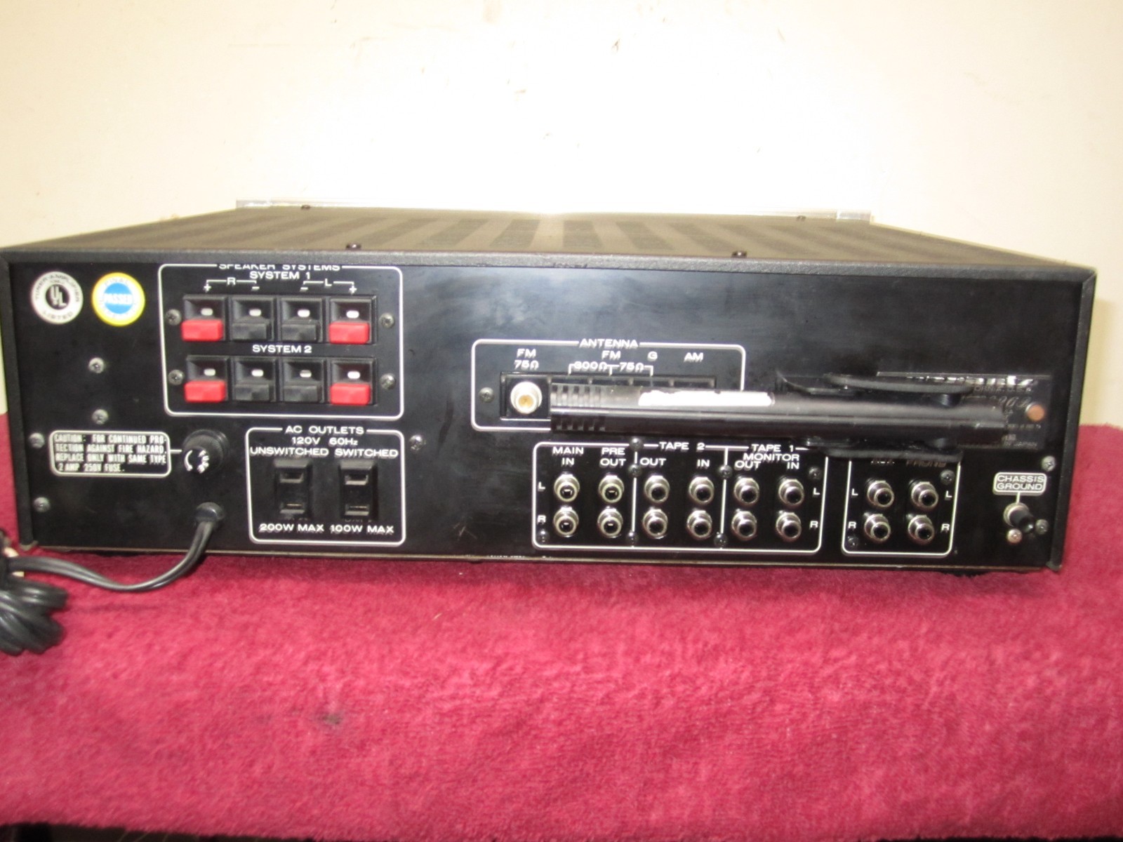 Marantz 2226B Stereo Receiver Cleaned Tested * Amp Works Fine, AM/FM Not working