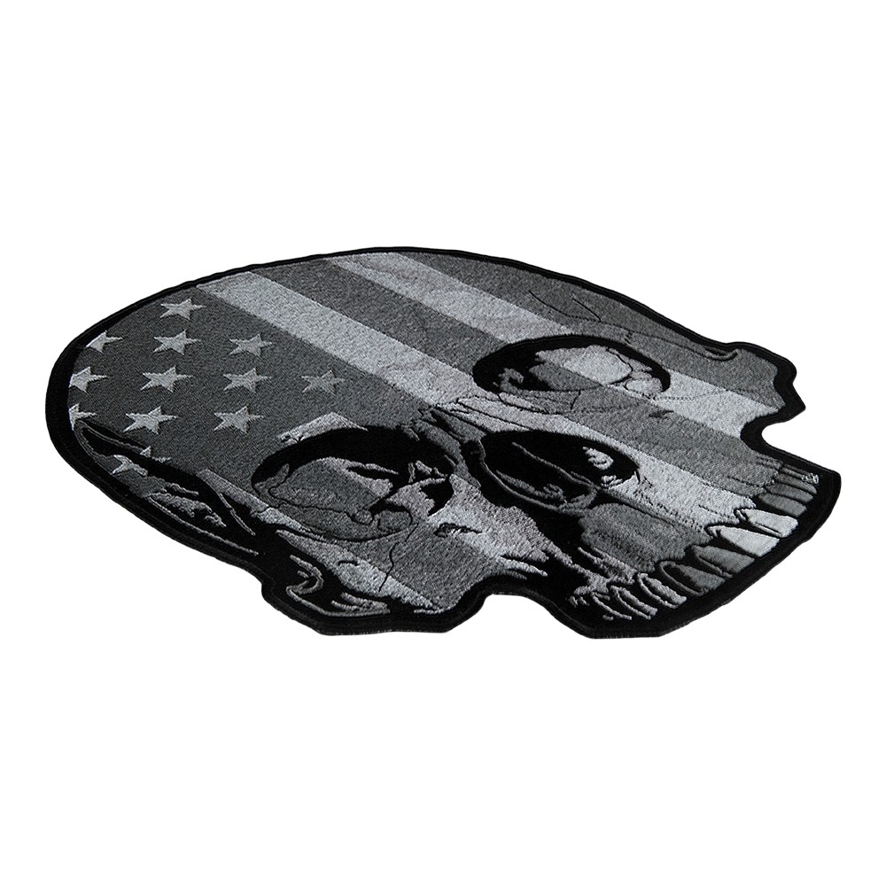 American Flag Half Skull Subdued Patch, Back Patches