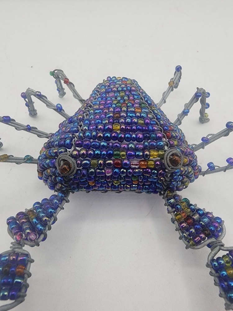 Handmade Wire and Beaded crab Figurine Decor