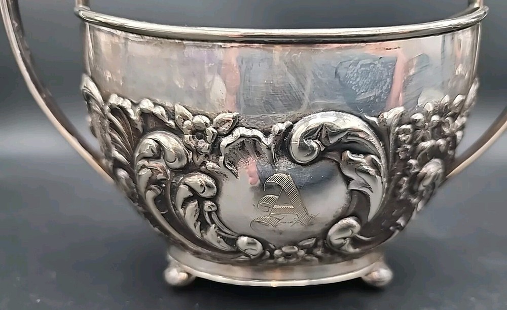 VTG Sheffield "Cameo" Silverplate Coffee/Teapot Set England Monogram A