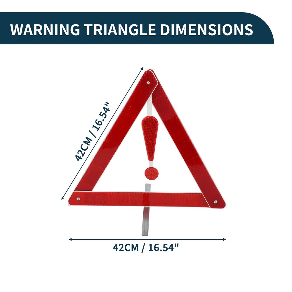 Car Safety Warning Triangle with Storage Case Triangle Warning Sign 1 Pcs