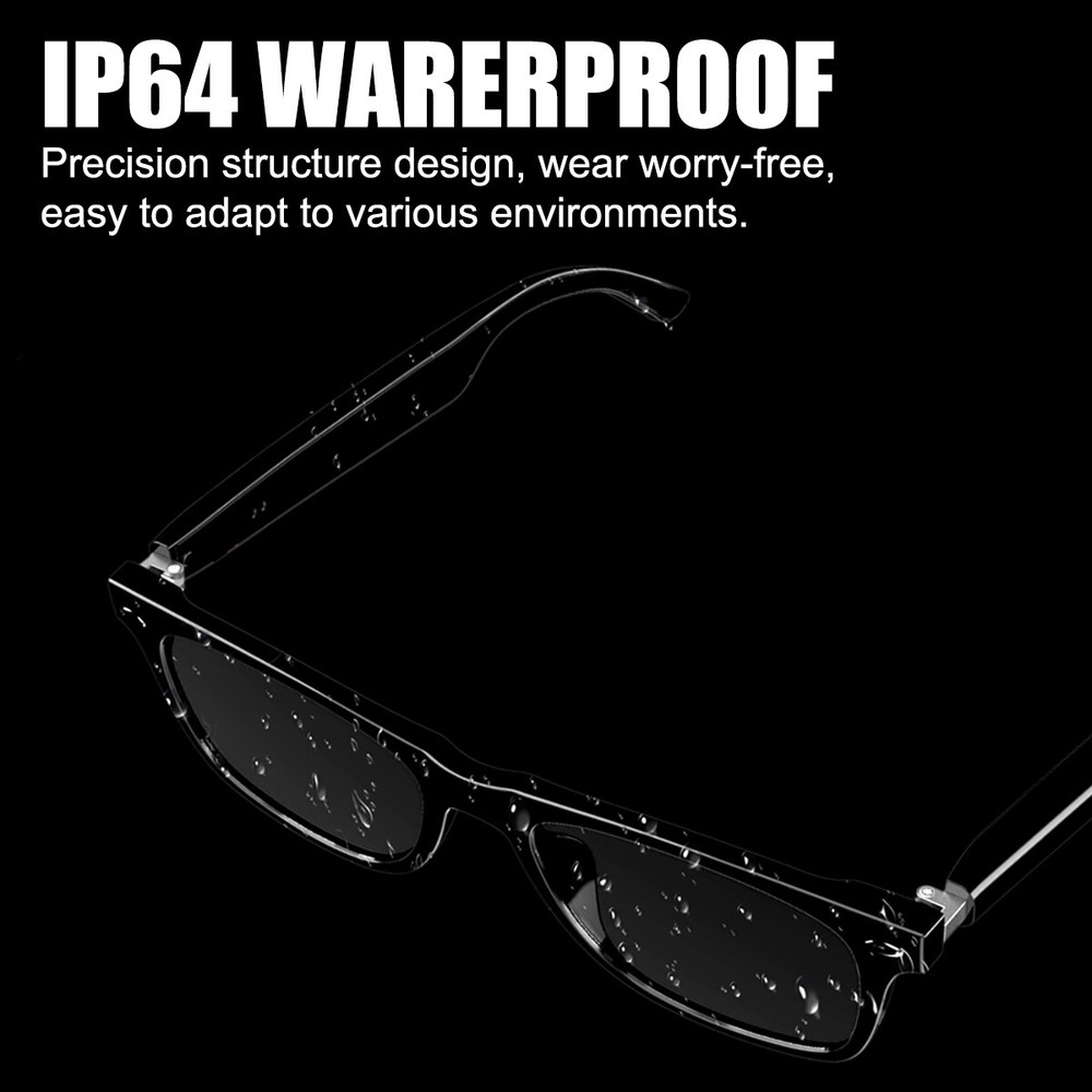 Smart Glasses Polarized Sunglass Audio Mic Speakers Bluetooth Call Remote Camera