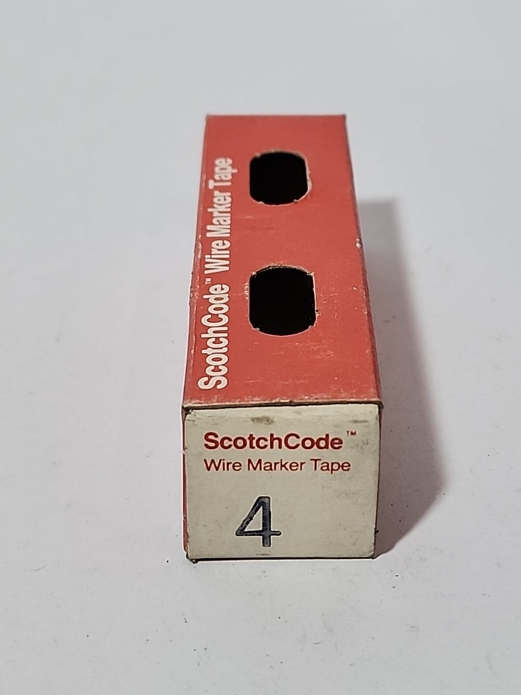 (Box Of 4 Rolls) 3M ScotchCode Wire Marker Tape #4