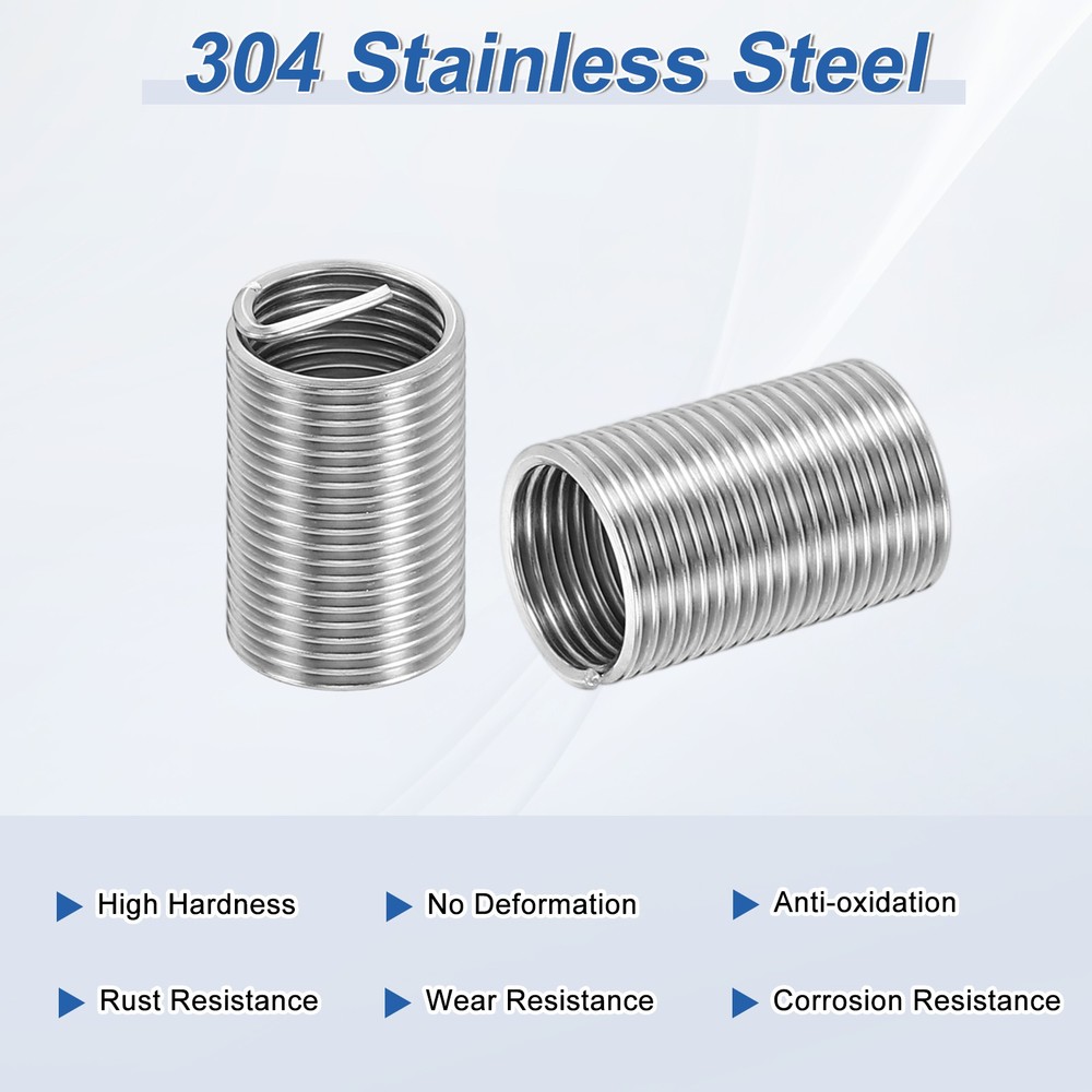 10pcs Wire Thread Inserts 3/8-24 UNF 2.5D 23.8mm Helical Threaded Sleeve