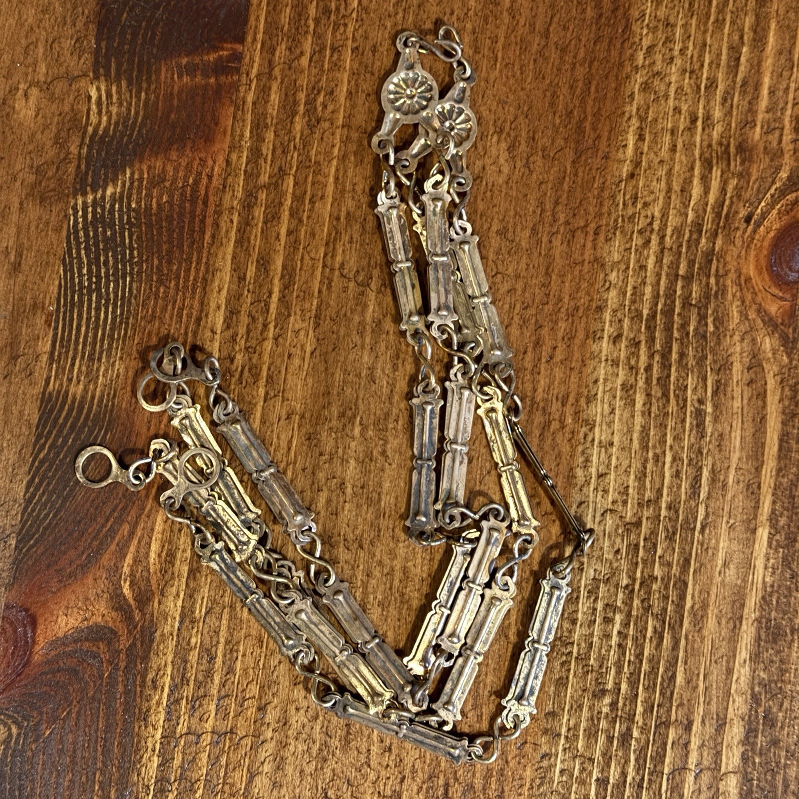 Antique Bar & Link Chains (2) Kerosene Lamp Hanging Oil VERY UNIQUE & RARE 15”