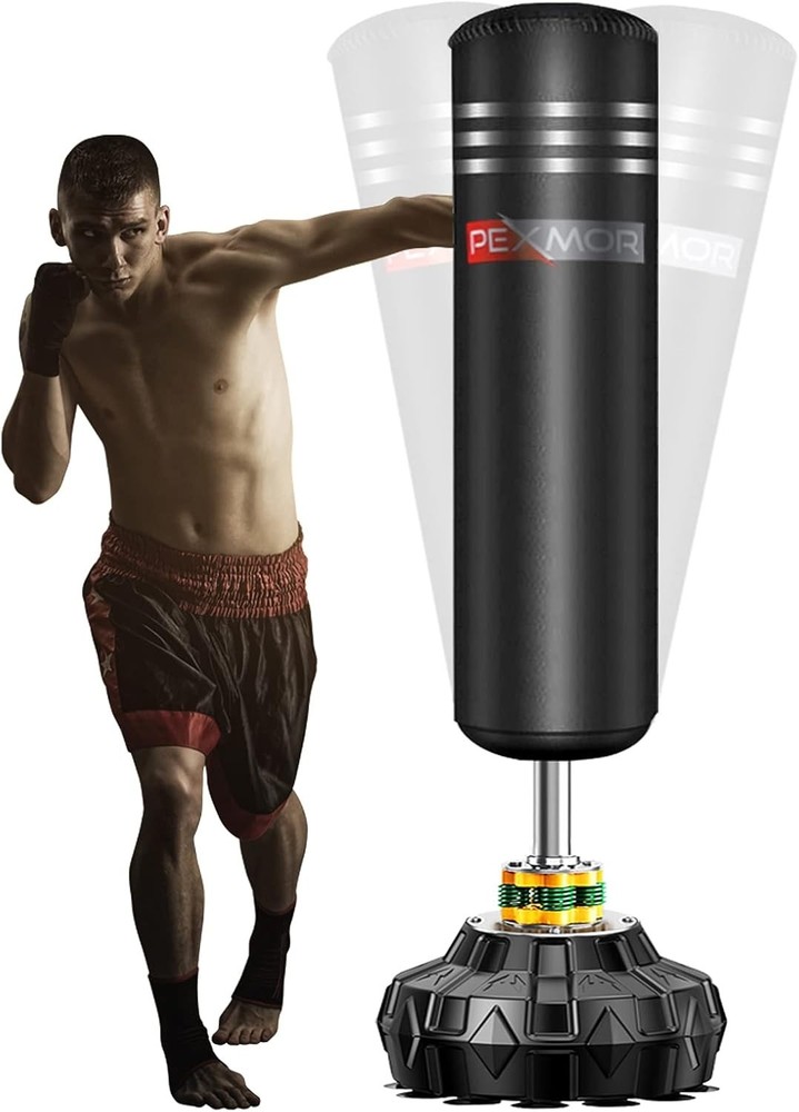 Freestanding Punching Bag Heavy Solid Boxing Bag with Suction Cup Armor Base &