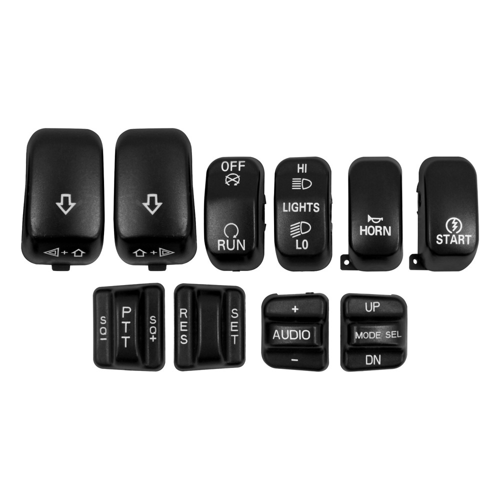Black 10x Replacement Switch Button Cap For Harley Touring Softail Dyna 96-2013