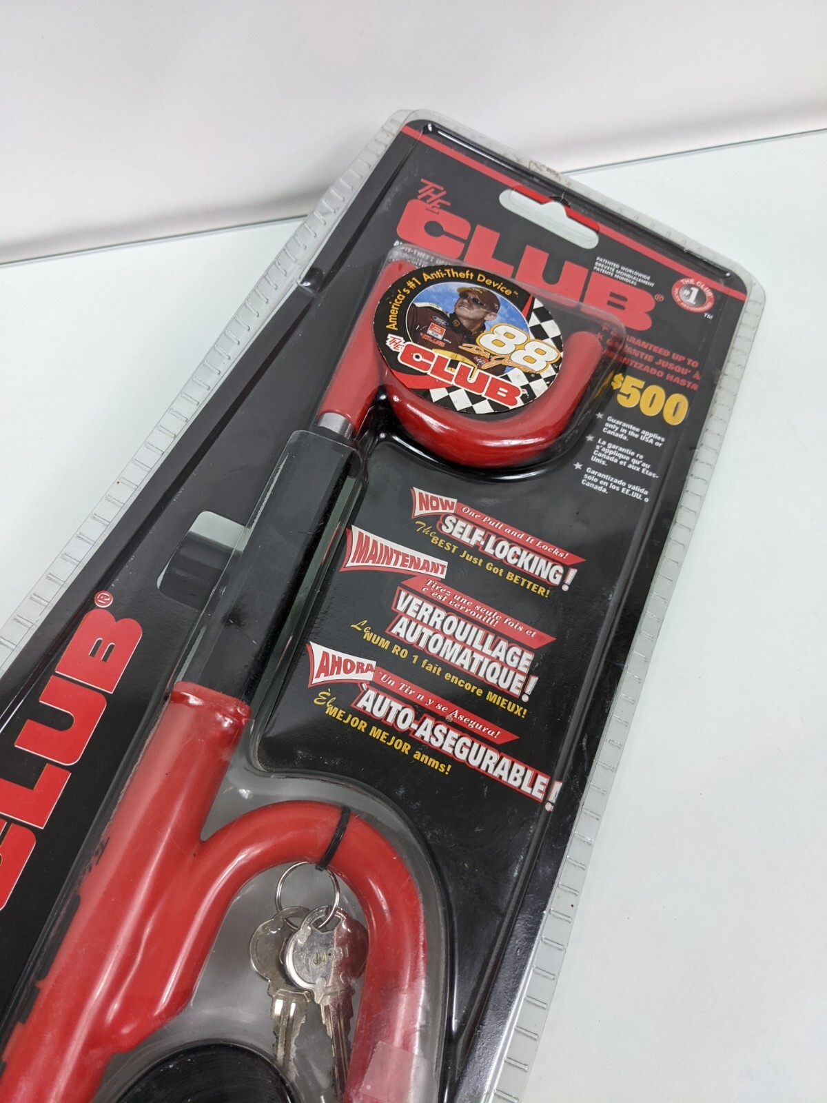 Vintage The "Original" Club Car Steering Wheel Lock - Model 1000 Red 2 Keys NOS